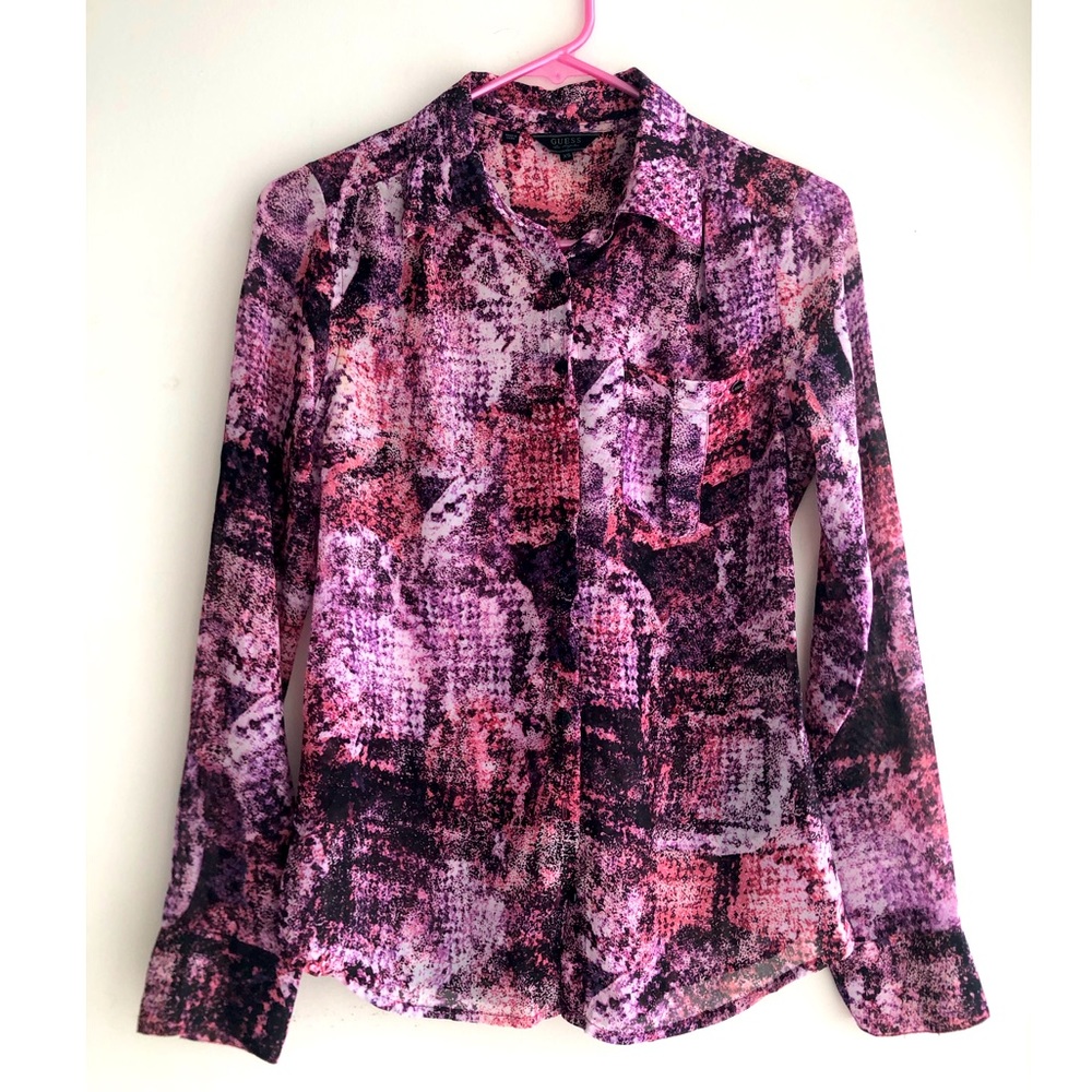 Pink Snake Print Blouse